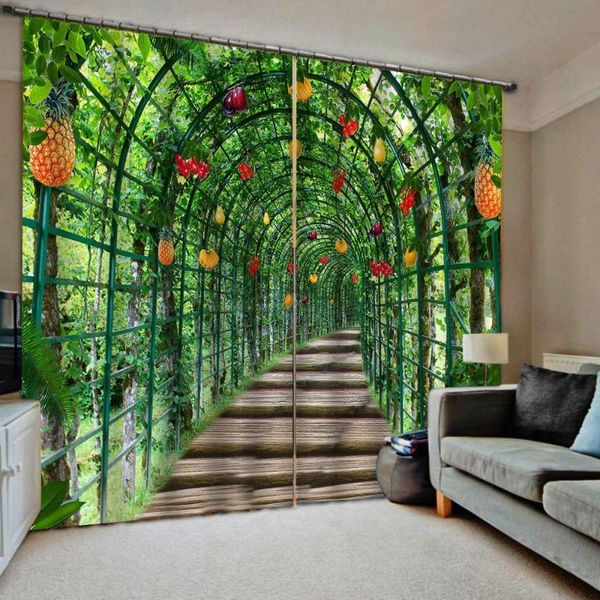 curtain & drapes 3d luxury blackout window living room green curtains