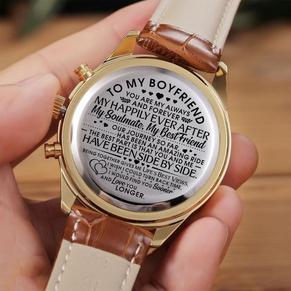 wristwatches to my boyfriend 30m waterproof engraved watches casual sports men automatic quartz male wrist analog christmas, Slivery;brown
wristwatches to my boyfriend 30m waterproof engraved watches casual sports men automatic quartz male wrist analog christmas, Slivery;brown
