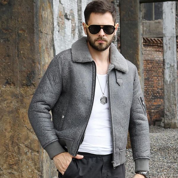 shearling coat mens b3 bomber jacket grey fur winter coats genuine leather short sheepskin men's & faux, Black
shearling coat mens b3 bomber jacket grey fur winter coats genuine leather short sheepskin men's & faux, Black