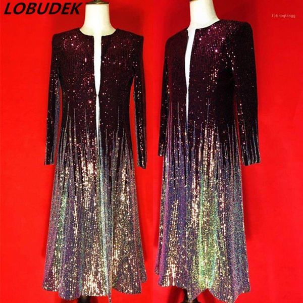 men's jackets 2021 colorful sequins long coat stars singer host performance men clothing nightclub concert bar slim outerwear, Black;brown
men's jackets 2021 colorful sequins long coat stars singer host performance men clothing nightclub concert bar slim outerwear, Black;brown