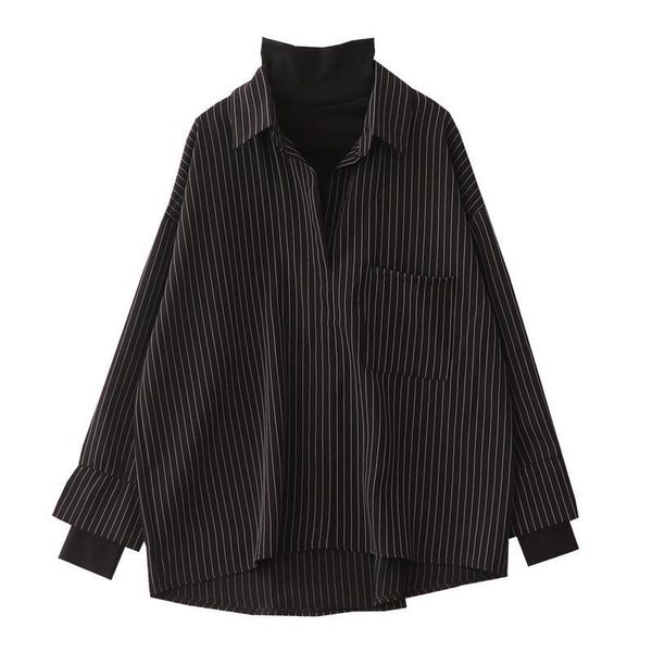 fake womens blouses two piece striped shirt women patchwork knitted turtleneck autumn winter long sleeve casual loose female blouse, White
fake womens blouses two piece striped shirt women patchwork knitted turtleneck autumn winter long sleeve casual loose female blouse, White
