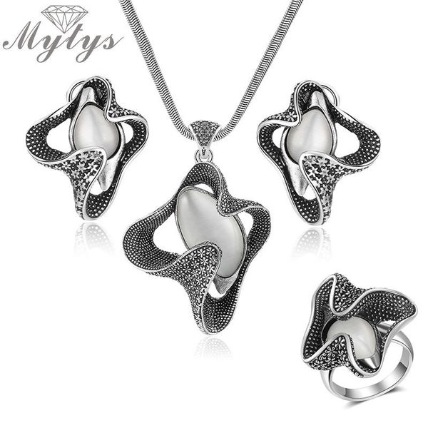jewelry sets mytys retro grey black vintage for women opal pendant flower shape necklace/earrings/ring cn350 r
jewelry sets mytys retro grey black vintage for women opal pendant flower shape necklace/earrings/ring cn350 r