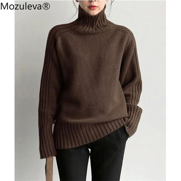 mozuleva autumn winter loose turtleneck pullover basic warm sweater for women korean soft kniited solid 210922, White;black
mozuleva autumn winter loose turtleneck pullover basic warm sweater for women korean soft kniited solid 210922, White;black