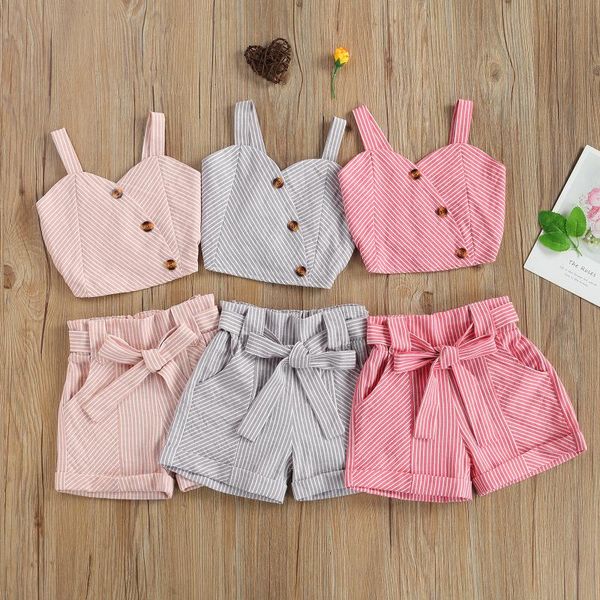 toddler baby girl summer 2pcs set stripe suspender tank + bandage short pants children infant kids casual outwear clothing sets, White
toddler baby girl summer 2pcs set stripe suspender tank + bandage short pants children infant kids casual outwear clothing sets, White