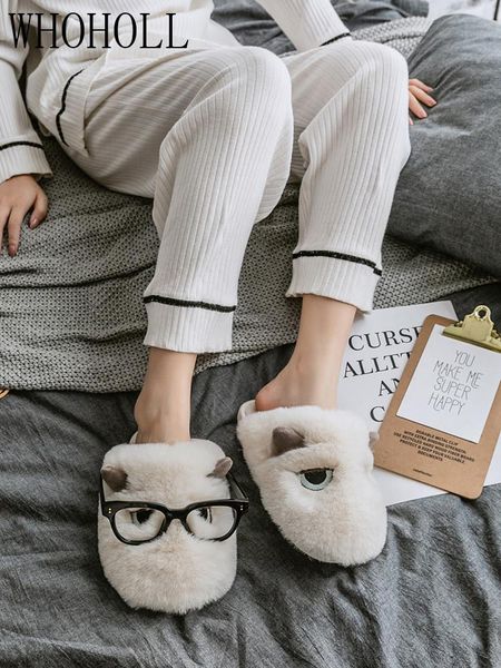 winter home women/men furry slippers cute dogs animal indoor warm fur couple comfortable soft non-slip shoes, Black
winter home women/men furry slippers cute dogs animal indoor warm fur couple comfortable soft non-slip shoes, Black