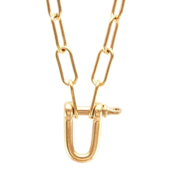 chains 100% stainless steel heavy duty chain lock necklace for women gold/silver color metal chunky choker clavicle
chains 100% stainless steel heavy duty chain lock necklace for women gold/silver color metal chunky choker clavicle