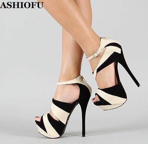 handmade ladies high heel sandals twotones platform summer shoes buckle strap evening party fashion, Black
handmade ladies high heel sandals twotones platform summer shoes buckle strap evening party fashion, Black