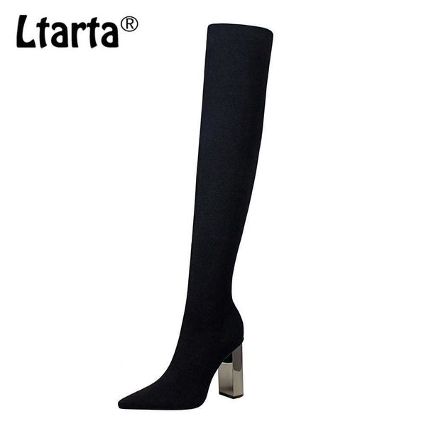 ltarta 2021 woman long boots knee high boots square metal heel high heeled pointy elasticity thin wool boots. ds y0905, Black
ltarta 2021 woman long boots knee high boots square metal heel high heeled pointy elasticity thin wool boots. ds y0905, Black