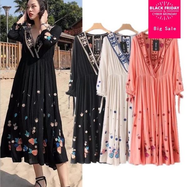 casual dresses europe and america style 2021 summer women's long-sleeved print embroidery holiday beach dress high waist l564, Black;gray
casual dresses europe and america style 2021 summer women's long-sleeved print embroidery holiday beach dress high waist l564, Black;gray