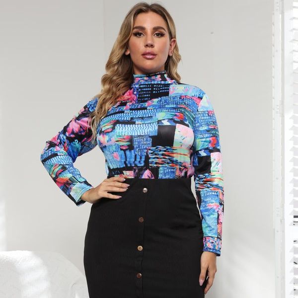 plus size t-shirt 2021 autumn women female turtleneck long sleeve retro printing casual blouse slim ladies, Black
plus size t-shirt 2021 autumn women female turtleneck long sleeve retro printing casual blouse slim ladies, Black