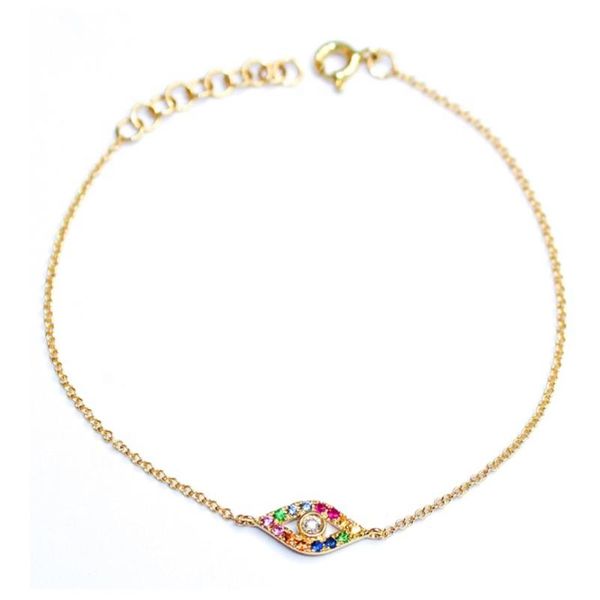 charm bracelets tiny rainbow cz evil eye link chain cute lovely bracelet for girl women 925 silver 15+4cm, Golden;silver
charm bracelets tiny rainbow cz evil eye link chain cute lovely bracelet for girl women 925 silver 15+4cm, Golden;silver