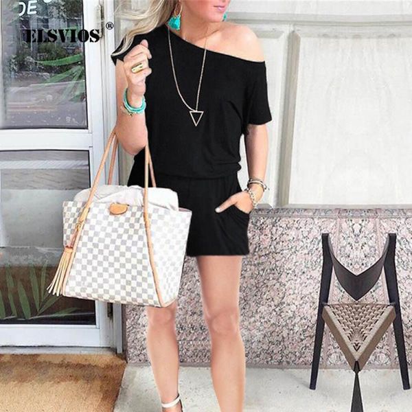 women's jumpsuits & rompers elsvios elastic waist slim summer playsuit women off shoulder short jumpsuit romper femme sleeve solid beac, Black;white
women's jumpsuits & rompers elsvios elastic waist slim summer playsuit women off shoulder short jumpsuit romper femme sleeve solid beac, Black;white
