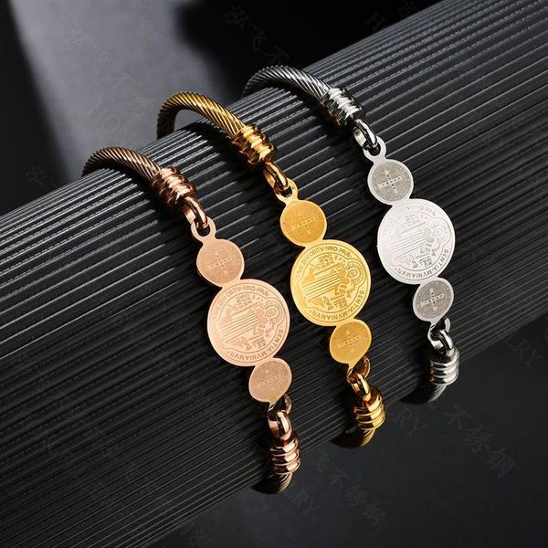 charm bracelets religious bracelet stainless steel simple catholic jesus round card opening for both men and women jewelry, Golden;silver
charm bracelets religious bracelet stainless steel simple catholic jesus round card opening for both men and women jewelry, Golden;silver