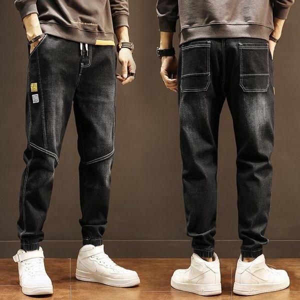 men's jeans side pockets cargo harem 2021 hip hop casual male joggers trousers fashion streetwear pencil pants 3 clors, Blue
men's jeans side pockets cargo harem 2021 hip hop casual male joggers trousers fashion streetwear pencil pants 3 clors, Blue