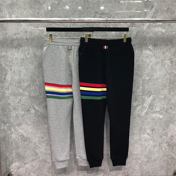 men's pants 2021 fashion brand sweatpants men spring autumn cotton casual sports trousers color stripes mens jogger track ins, Black
men's pants 2021 fashion brand sweatpants men spring autumn cotton casual sports trousers color stripes mens jogger track ins, Black