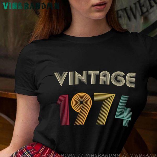 women's t-shirt vintage 1974 t shirt women summer custom short sleeve birth year anniversary tee mother's day birthday gift, White
women's t-shirt vintage 1974 t shirt women summer custom short sleeve birth year anniversary tee mother's day birthday gift, White