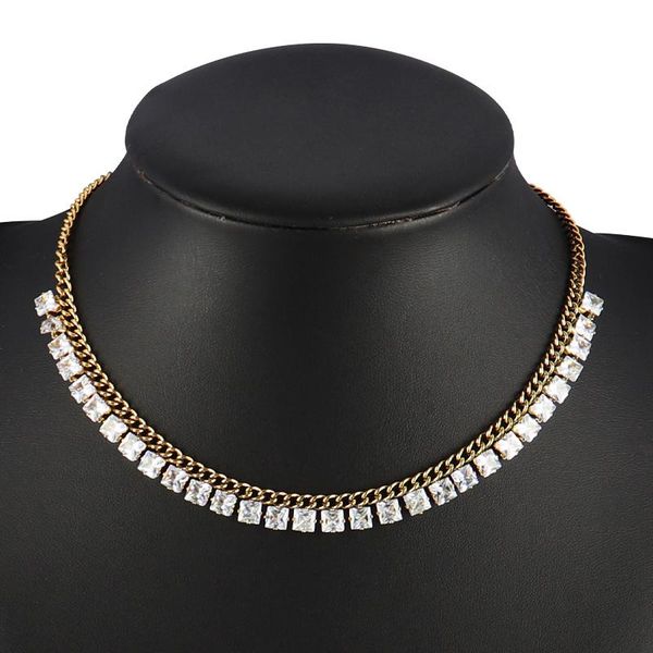 chains stainless steel charming zircon stone chocker necklace gold color simple clavicle chain wedding party jewelry gift, Silver
chains stainless steel charming zircon stone chocker necklace gold color simple clavicle chain wedding party jewelry gift, Silver