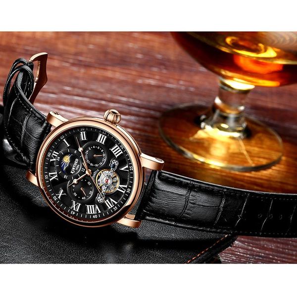 business genuine leather automatic watch men luminous wristwatch fashion stainless steel mechanical man relogio masculino wristwatches, Slivery;brown
business genuine leather automatic watch men luminous wristwatch fashion stainless steel mechanical man relogio masculino wristwatches, Slivery;brown