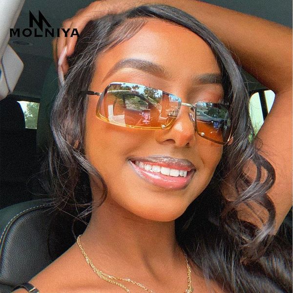sunglasses 2021 fashion lady small rimless square bee women glasses gradient sun female uv400, White;black
sunglasses 2021 fashion lady small rimless square bee women glasses gradient sun female uv400, White;black