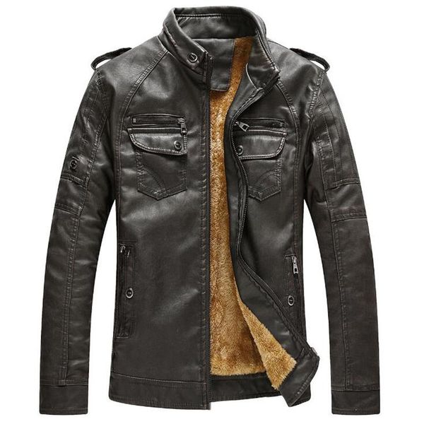 men's fur & faux winter casual thick pu leather jackets for men fashion slim stand zipper motorcycle coats warm male, Black
men's fur & faux winter casual thick pu leather jackets for men fashion slim stand zipper motorcycle coats warm male, Black
