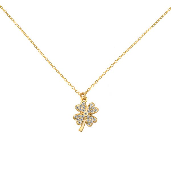 korean version simple versatile four leaf grass inlaid with diamond clavicle temperament necklace fashion mini neck chain net red, Black
korean version simple versatile four leaf grass inlaid with diamond clavicle temperament necklace fashion mini neck chain net red, Black