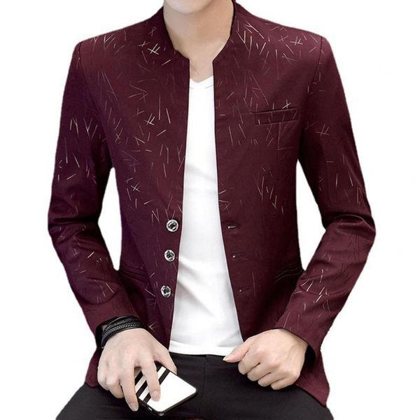 men's suits & blazers men blazer vintage print korean style spring autumn stand collar fake pockets buttons for business clothing 3xl, White;black
men's suits & blazers men blazer vintage print korean style spring autumn stand collar fake pockets buttons for business clothing 3xl, White;black