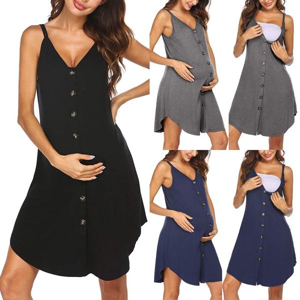 maternity dresses pregnancy dress women fashion vestidos sling buttons pregnant feeding casual nursing robes de maternité, White
maternity dresses pregnancy dress women fashion vestidos sling buttons pregnant feeding casual nursing robes de maternité, White