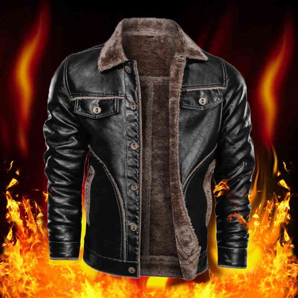 m-8xl winter bomber et casual men thick fce retro tactical veet coat fashion fur lined lapel motorcycle ets, Black
m-8xl winter bomber et casual men thick fce retro tactical veet coat fashion fur lined lapel motorcycle ets, Black