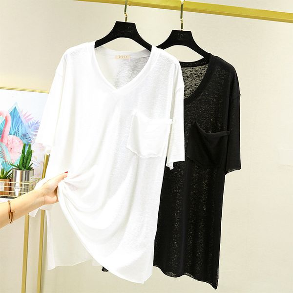 women's t shirt side split loose summer korean large size blouse solid color thin sunscreen shirt, White
women's t shirt side split loose summer korean large size blouse solid color thin sunscreen shirt, White