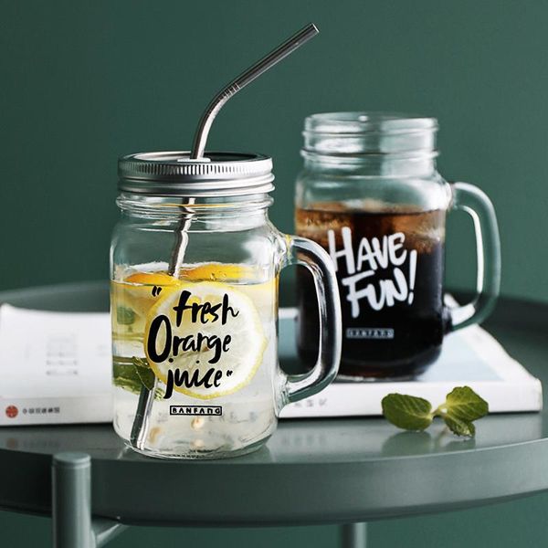 wine glasses creative mason glass mug black white letter pattern morning milk juice cup with straw replacement cover home drinkware 480ml
wine glasses creative mason glass mug black white letter pattern morning milk juice cup with straw replacement cover home drinkware 480ml