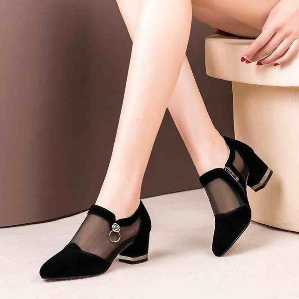 dress shoes autumn for women pumps mesh breathable thick heels retro lady high zip pointed toe elegant female footwear plus size, Black
dress shoes autumn for women pumps mesh breathable thick heels retro lady high zip pointed toe elegant female footwear plus size, Black