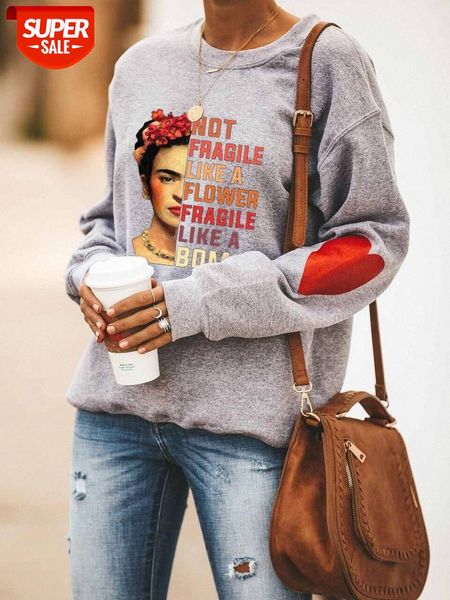 not fragile like a head women's fashion round neck cotton sweater printing stand-alone stand #158i, White
not fragile like a head women's fashion round neck cotton sweater printing stand-alone stand #158i, White