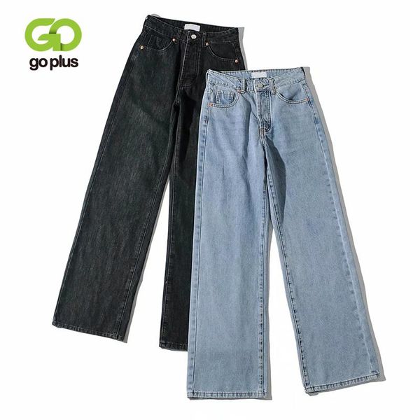 women's jeans goplus wide leg pants mom jean boyfriend streetwear woman high waist blue denim trousers pantalon pour femme c11619
women's jeans goplus wide leg pants mom jean boyfriend streetwear woman high waist blue denim trousers pantalon pour femme c11619