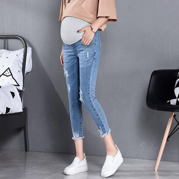 women's jeans length summer autumn fashion maternity high waist belly skinny pencil pants clothes for pregnant women pregnancy, Blue
women's jeans length summer autumn fashion maternity high waist belly skinny pencil pants clothes for pregnant women pregnancy, Blue