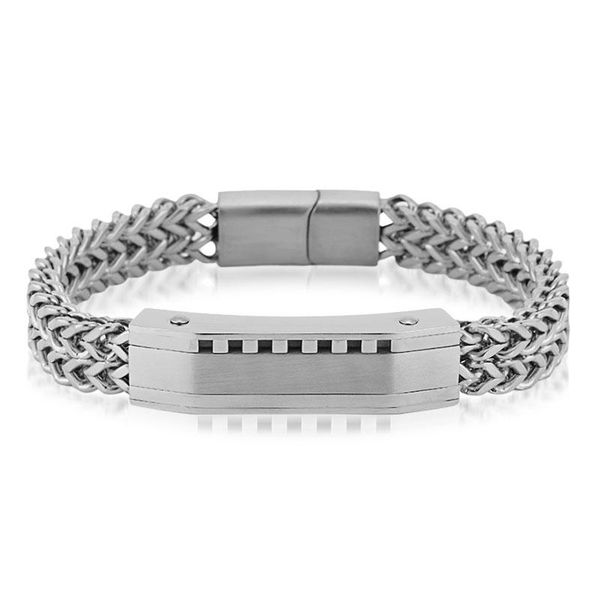 link, chain charm male jewelry double row stainless steel mesh keel link on hand men's bracelets homme wristband punk roker armbanden, Black
link, chain charm male jewelry double row stainless steel mesh keel link on hand men's bracelets homme wristband punk roker armbanden, Black