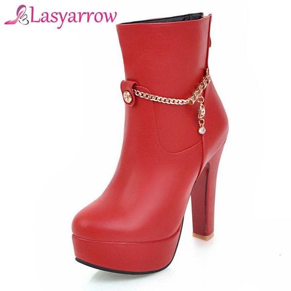 boots lasyarrow fahsion autumn winter women round toe zipper ladies platform super high thick heel ankle, Black
boots lasyarrow fahsion autumn winter women round toe zipper ladies platform super high thick heel ankle, Black