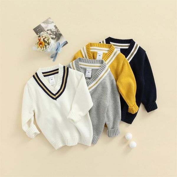pullover infant color block sweater autumn striped long sleeve v-neck knit casual loose for kids boys girls 1-6 years, Blue
pullover infant color block sweater autumn striped long sleeve v-neck knit casual loose for kids boys girls 1-6 years, Blue