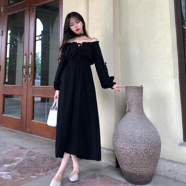 casual dresses long sleeve dress women side-slit autumn lace-up slash neck vintage solid midi vestido feminino a-line fashion all-match, Black;gray
casual dresses long sleeve dress women side-slit autumn lace-up slash neck vintage solid midi vestido feminino a-line fashion all-match, Black;gray