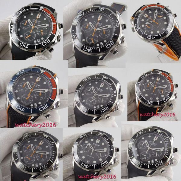 wristwatches 41mm black dial ceramic bezel sapphire date quartz movement men's watch, Slivery;brown
wristwatches 41mm black dial ceramic bezel sapphire date quartz movement men's watch, Slivery;brown