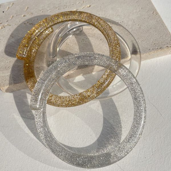acrylic resin transparent geometric irregular bangle glitter bracelet for women girls jewelery, Golden;silver
acrylic resin transparent geometric irregular bangle glitter bracelet for women girls jewelery, Golden;silver