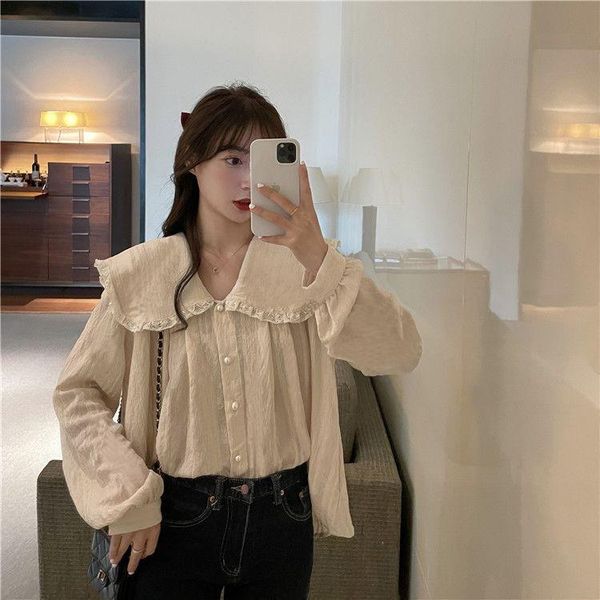 women's blouses & shirts blouse women shirt 2021 lace doll collar loose vertical striped long sleeve blusas mujer de moda, White
women's blouses & shirts blouse women shirt 2021 lace doll collar loose vertical striped long sleeve blusas mujer de moda, White