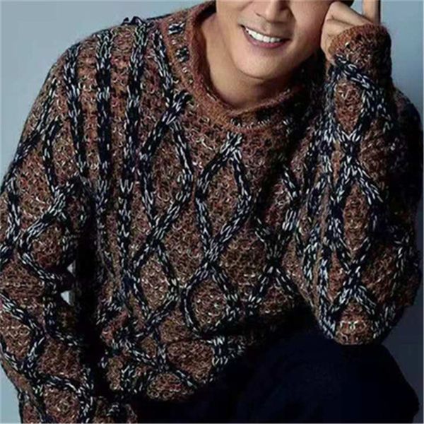 men's sweaters fashion 100shmere printed knit men smart casual oneck loose thick pullover sweater s-3xl 9dex, White;black
men's sweaters fashion 100shmere printed knit men smart casual oneck loose thick pullover sweater s-3xl 9dex, White;black
