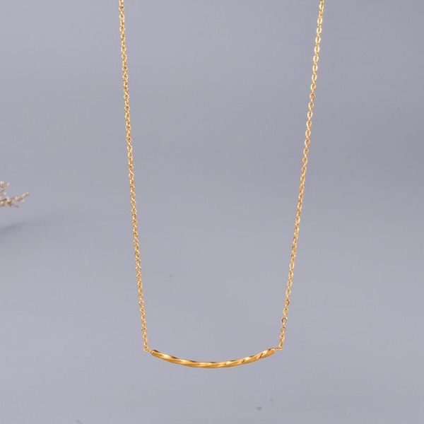 pendant necklaces twisted wire necklace clavicle chain simple trendy gold-plated titanium steel hcl353, Silver
pendant necklaces twisted wire necklace clavicle chain simple trendy gold-plated titanium steel hcl353, Silver