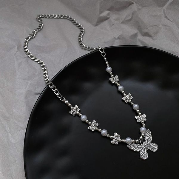 chains 2021 goth harajuku butterfly pearl chain pendant choker retro necklace for women egilr friends punk animal trendy jewelry gifts, Silver
chains 2021 goth harajuku butterfly pearl chain pendant choker retro necklace for women egilr friends punk animal trendy jewelry gifts, Silver