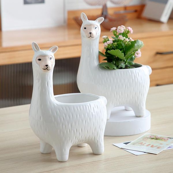 creative lovely cartoon animal flowerpot ceramic simple and meaty potted household green plant alpaca planters & pots
creative lovely cartoon animal flowerpot ceramic simple and meaty potted household green plant alpaca planters & pots