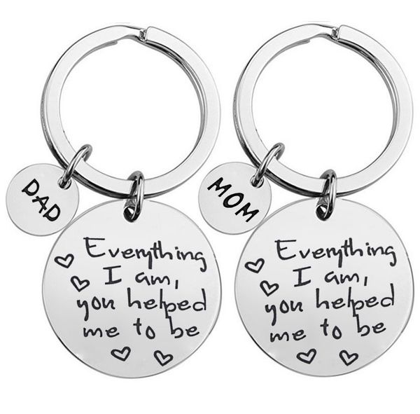 stainless steel keychain, key ring gift pendant for dad mom everything i am..you help me fashion jewelry lettering, Silver
stainless steel keychain, key ring gift pendant for dad mom everything i am..you help me fashion jewelry lettering, Silver