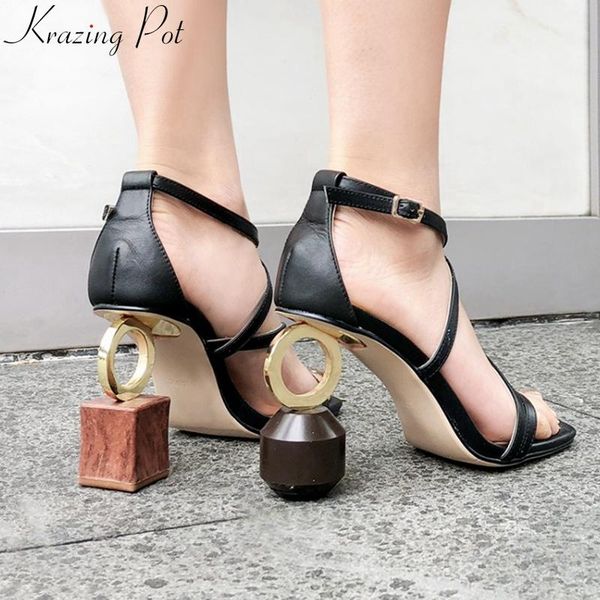 big size genuine leather strange style extreme high heels streetwear nightclub summer shoes brand peep toe women sandals l27, Black
big size genuine leather strange style extreme high heels streetwear nightclub summer shoes brand peep toe women sandals l27, Black