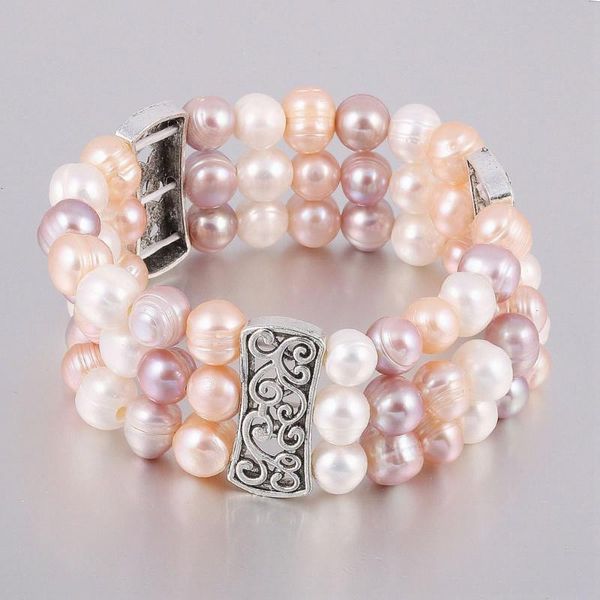 link, chain 8-9mm pearl beads multi-layered bracelet fashion alloy bangle for women natural freshwater pearls round bracelets jewelry gift, Black
link, chain 8-9mm pearl beads multi-layered bracelet fashion alloy bangle for women natural freshwater pearls round bracelets jewelry gift, Black