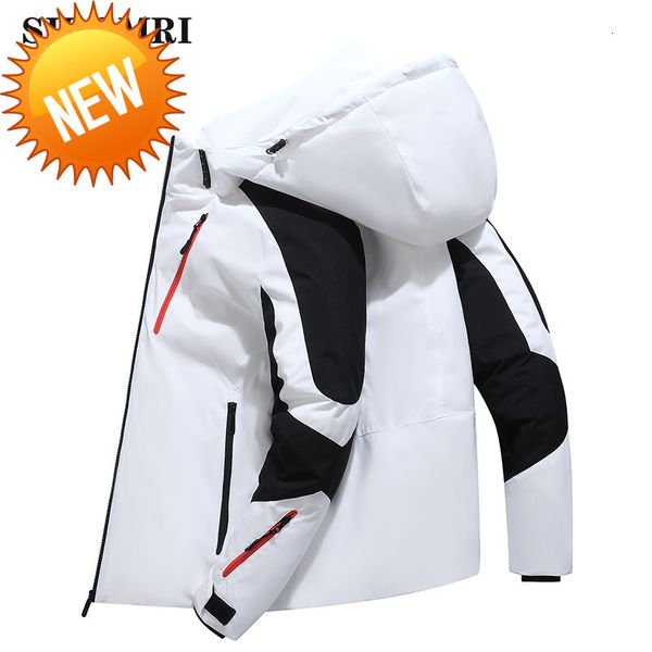 down jacket men's short thickened 2021 new handsome youth trend coat white down, Black
down jacket men's short thickened 2021 new handsome youth trend coat white down, Black