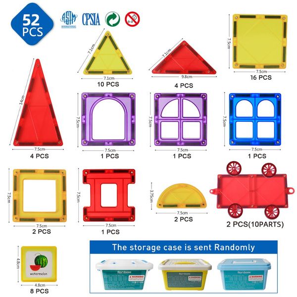 big size 52 pcs magnetic construction building blocks sets educational toys magnetic tiles for kids xmas gifts
big size 52 pcs magnetic construction building blocks sets educational toys magnetic tiles for kids xmas gifts